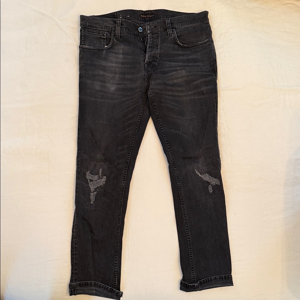 Nudie Jeans Charcoal Slim Fit Denim